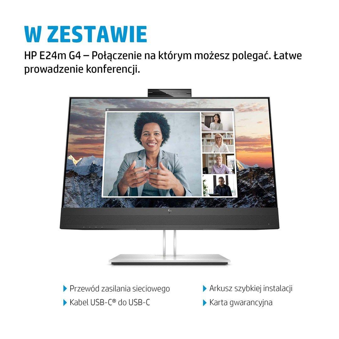 MONITOR HP LED 23,8” E24M G4 (40Z32AA) — zdjęcie 4