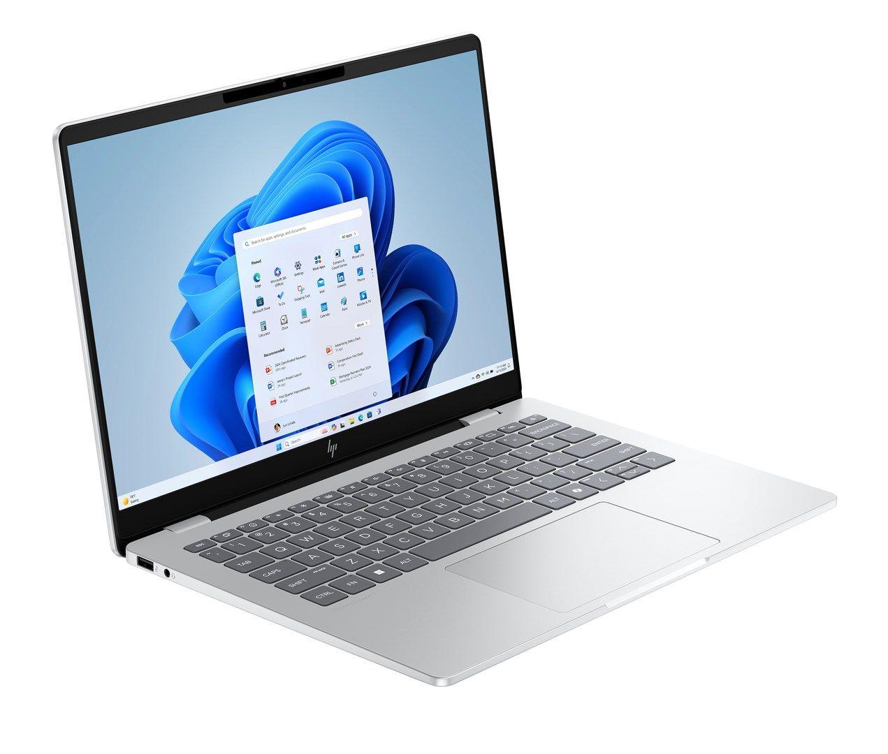 HP OmniBook 7 AI 14-fr0221nw Ultra 5 225U 14"2K 300nits AG 16GB LPDDR5-5200 SSD512 Intel Graphics Cam 5 Mpx IR 68Wh Win11 Glacial Silver 2Y — zdjęcie 2
