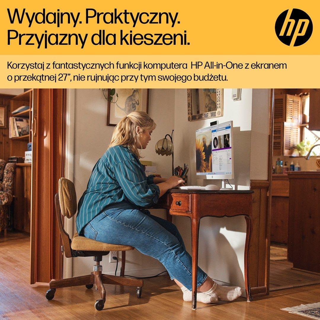 HP 27-cr0232nw AIO Ryzen 5 7520U 27.0"FHD IPS AG 300nits 16GB DDR5 SSD512 Radeon 610M LAN Win11 2Y Shell White — zdjęcie 8