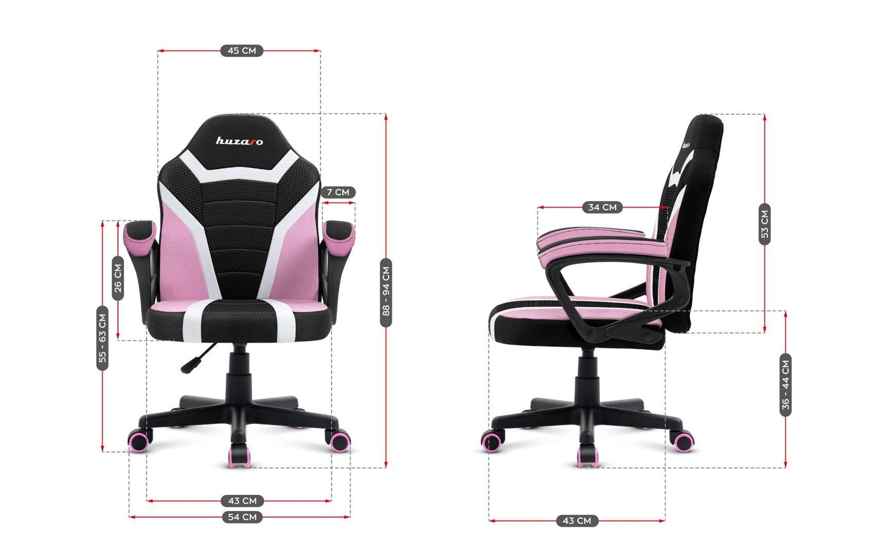 Fotel gamingowy dla dziecka HZ-Ranger 1.0 pink mesh — zdjęcie 8