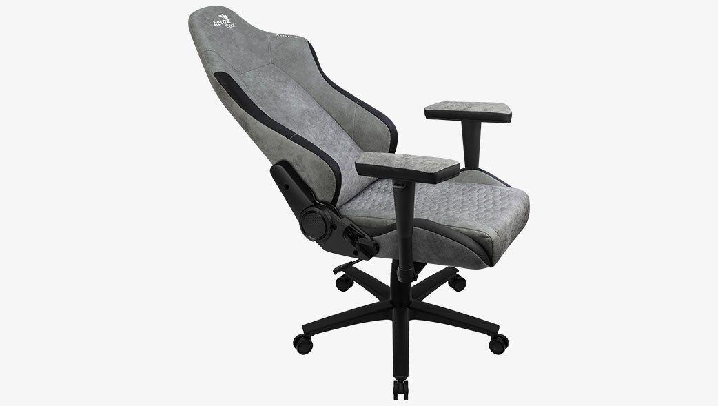 Fotel AEROCOOL CROWN AeroSuede Stone Grey — zdjęcie 10