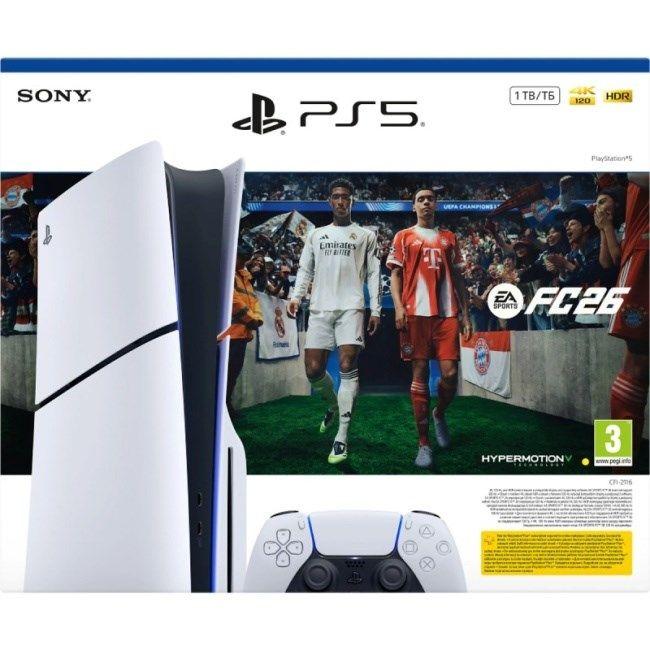 Sony PlayStation 5 SLIM Disc 1TB + FC26 white — zdjęcie 2
