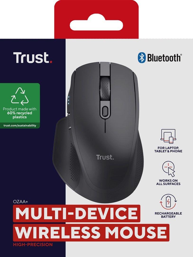 Mysz Bezprzewodowa Trust OZAA+ MULTI-CONNECT czarna (24820) — zdjęcie 3