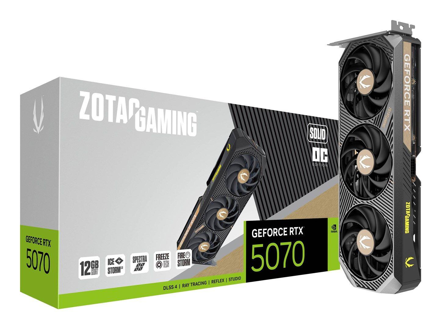 Karta graficzna ZOTAC GAMING GeForce RTX 5070 SOLID OC 12GB — zdjęcie 8