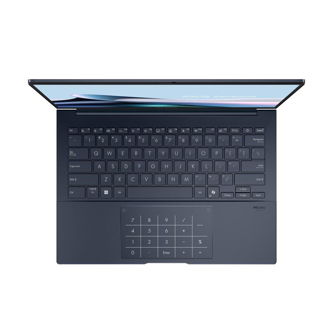 ASUS Zenbook 14 UX3405CA-SU864X Ultra 9 285H 14.0" 3K 120Hz 500nits LBL AG 32GB LPDDR5X SSD1TB Intel Arc Graphics WLAN+BT Cam 1080p 75WHrs W11Pro Aluminium Ponder Blue — zdjęcie 5