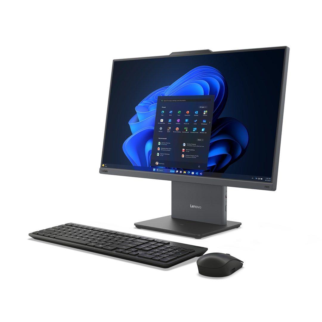 Lenovo ThinkCentre neo 50a 24 Gen 5 i5-13420H 23.8" FHD Touch IPS AG 250nits 16GB DDR5 SSD512 Intel UHD W11Pro Luna Grey 3Y OnSite — zdjęcie 2