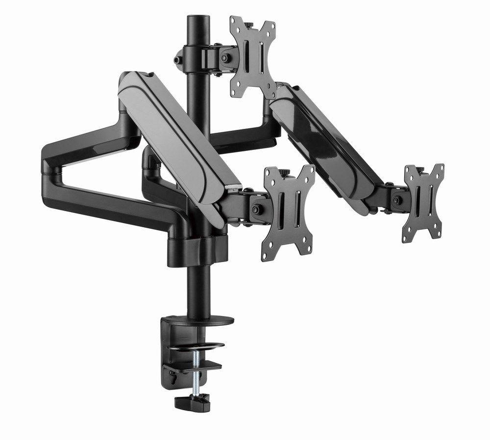 GEMBIRD BIURKOWE REGULOWANE RAMIĘ/UCHWYT NA 3 MONITORY 17-27, VESA 100X100MM, DO 7 KG — zdjęcie 7