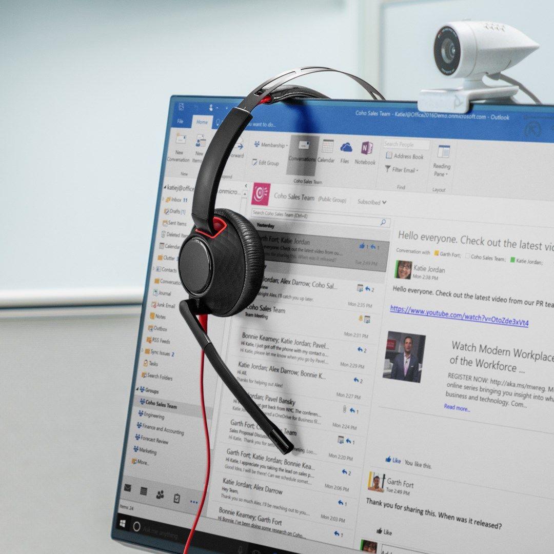 Słuchawki Poly Blackwire 5220 Stereo USB-C Headset +3.5mm Plug +USB-C/A Adapter 8X231AA — zdjęcie 4