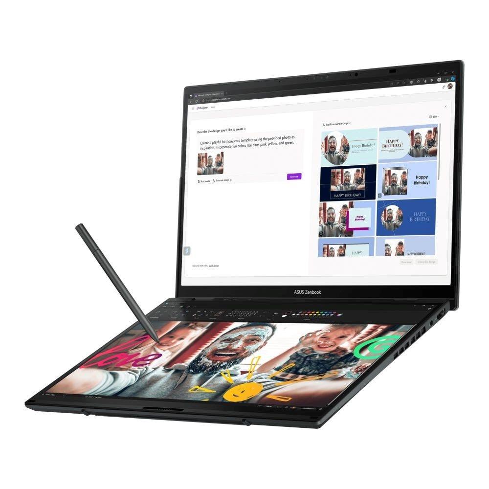 ASUS Zenbook Duo UX8406CA-QL121W Ultra 7 255H 2x14.0"OLED FHD Touch 60Hz 400nits 32GB LPDDR5X SSD1TB Glossy Intel Arc Graphics WLAN+BT Cam1080p 75WHrs Win11 Inkwell Gray — zdjęcie 7