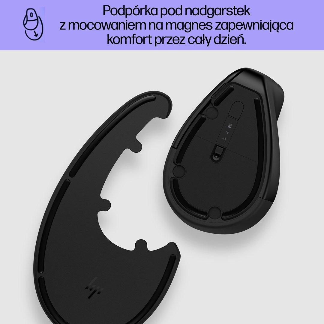 Mysz HP 920 Ergonomic Vertical Mouse Black bezprzewodowa czarna — zdjęcie 10