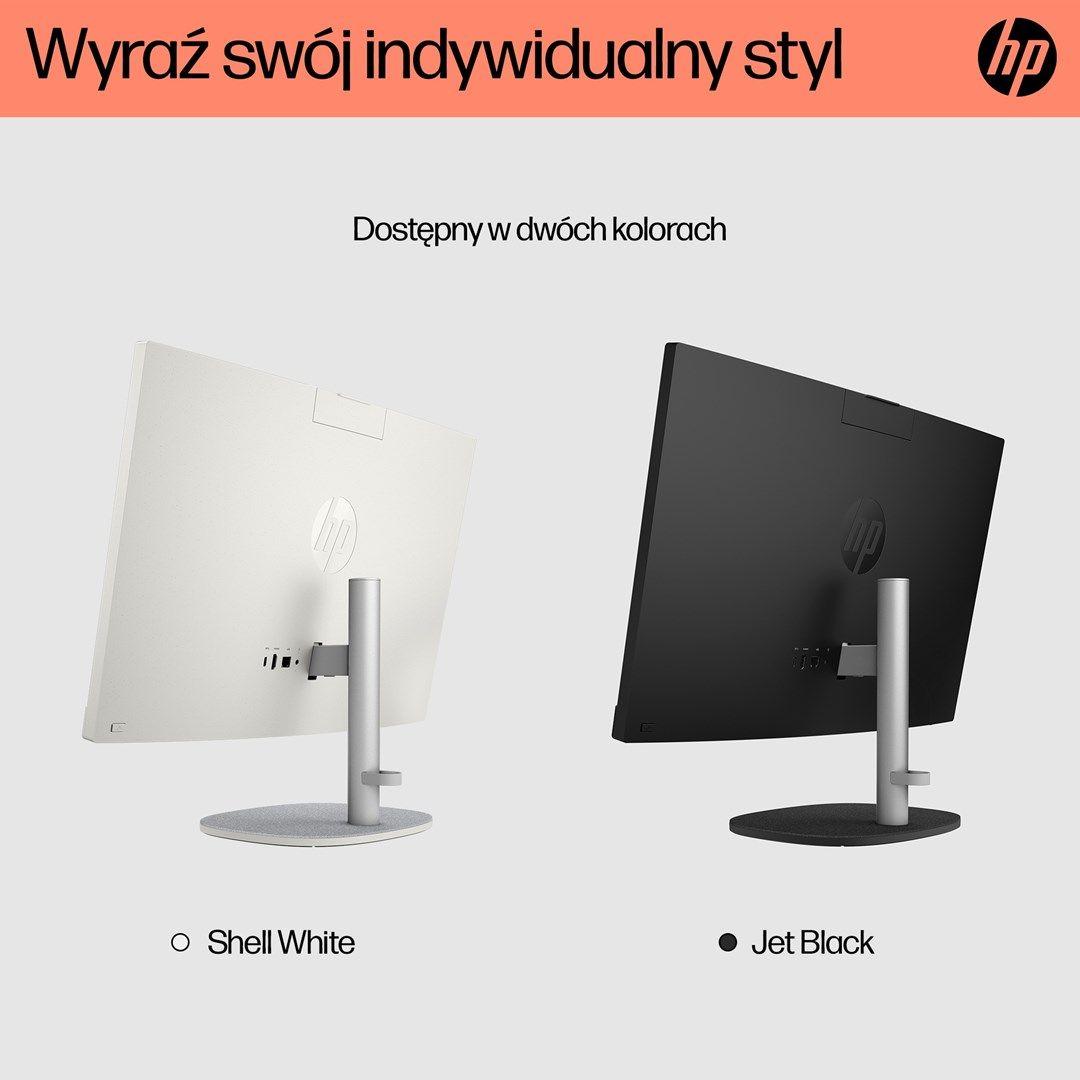 HP AIO 24-cr0184nw Ryzen 5 7520U 23.8"FHD IPS 250nits AG 16GB LPDDR5 SSD512 Radeon 610M Cam720p kB+Mouse NoOS Shell White 2Y — zdjęcie 14