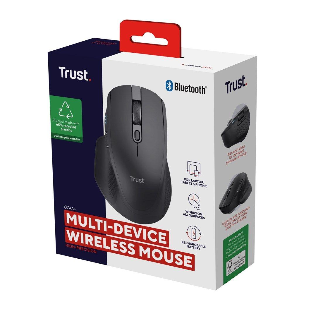Mysz Bezprzewodowa Trust OZAA+ MULTI-CONNECT czarna (24820) — zdjęcie 2