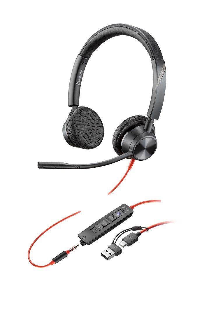 Słuchawki Poly Blackwire 3325 Stereo MS Teams Certified USB-C Headset +3.5mm Plug +USB-C/A Adapter 8X222AA — zdjęcie 5