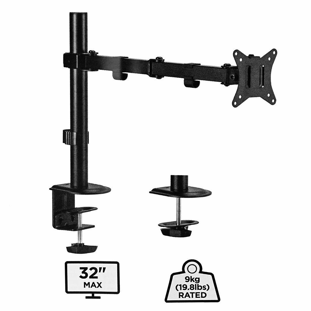 GEMBIRD BIURKOWE REGULOWANE RAMIĘ/UCHWYT NA MONITOR 17-32, VESA 100X100MM, DO 9KG — zdjęcie 1