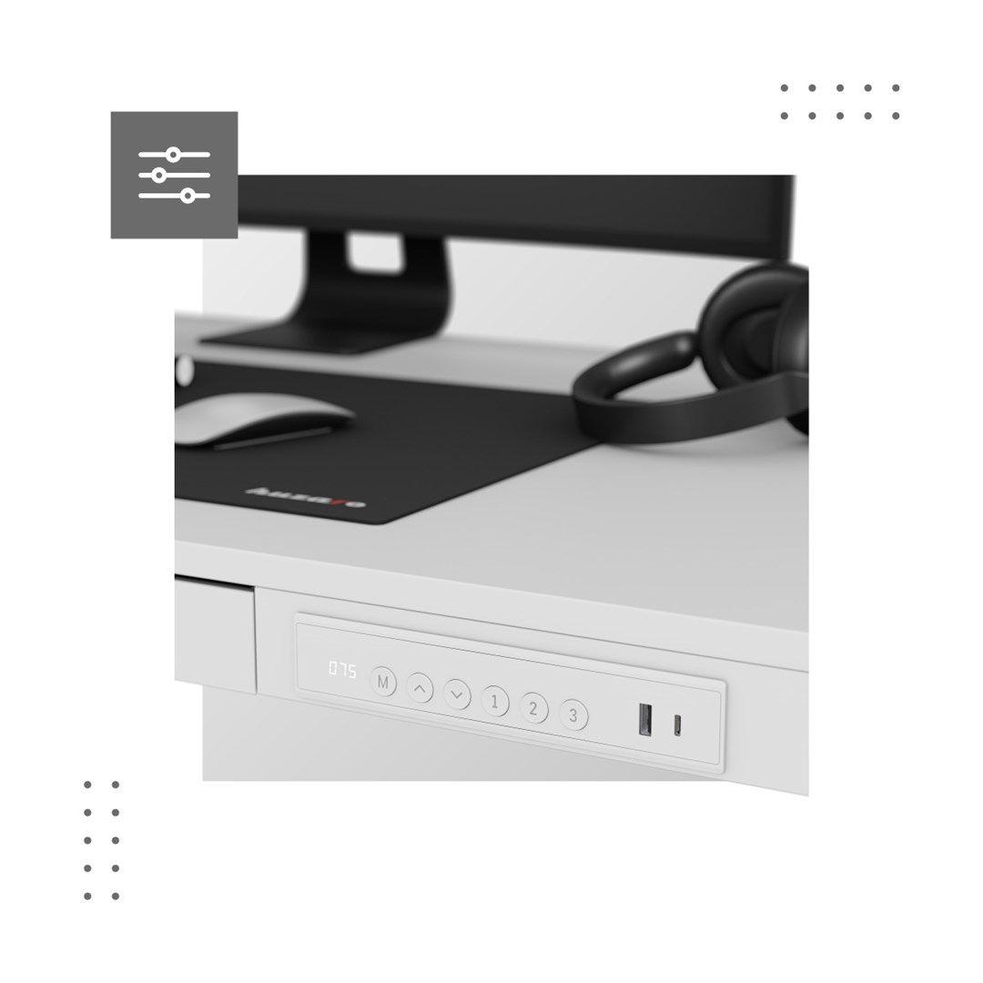 Biurko elektryczne MA-Leader 8.2 White — zdjęcie 5