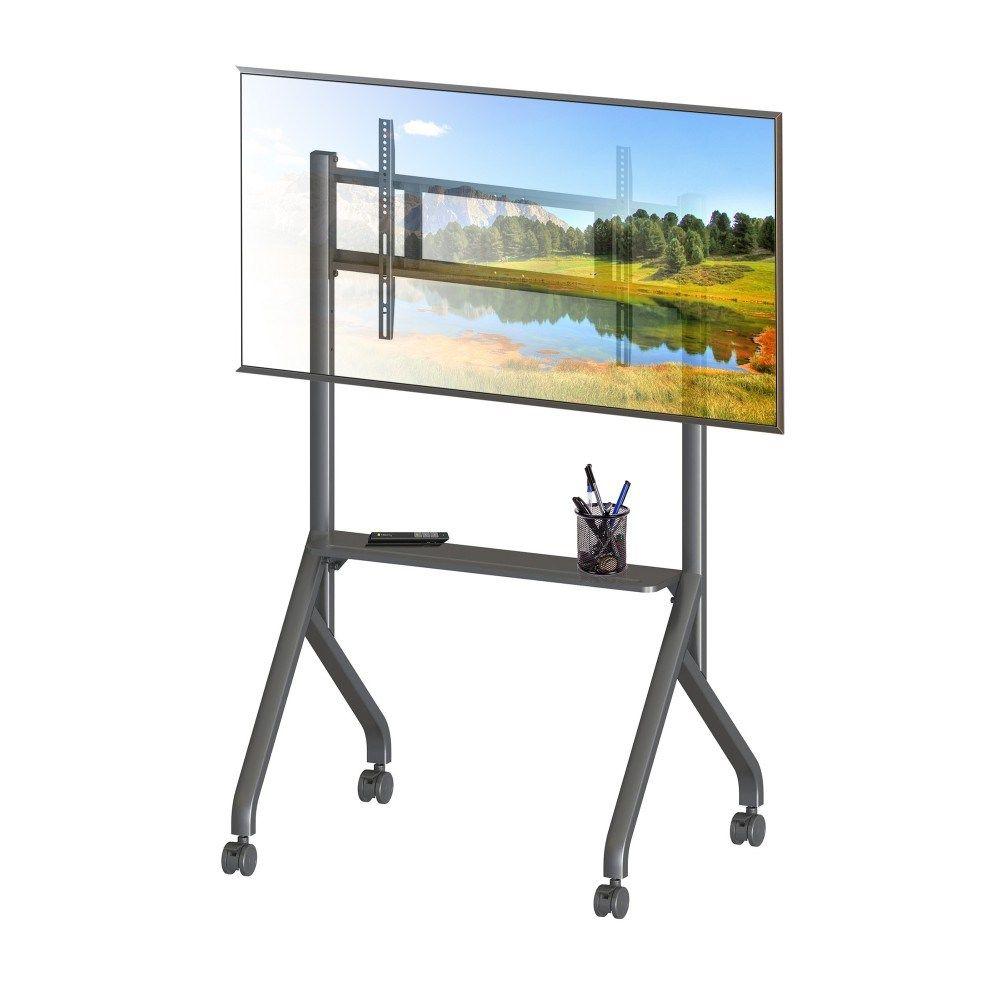 TECHLY STOJAK MOBILNY TV 55-86" DO 80KG REGULOWANY PÓŁKA AV — zdjęcie 2