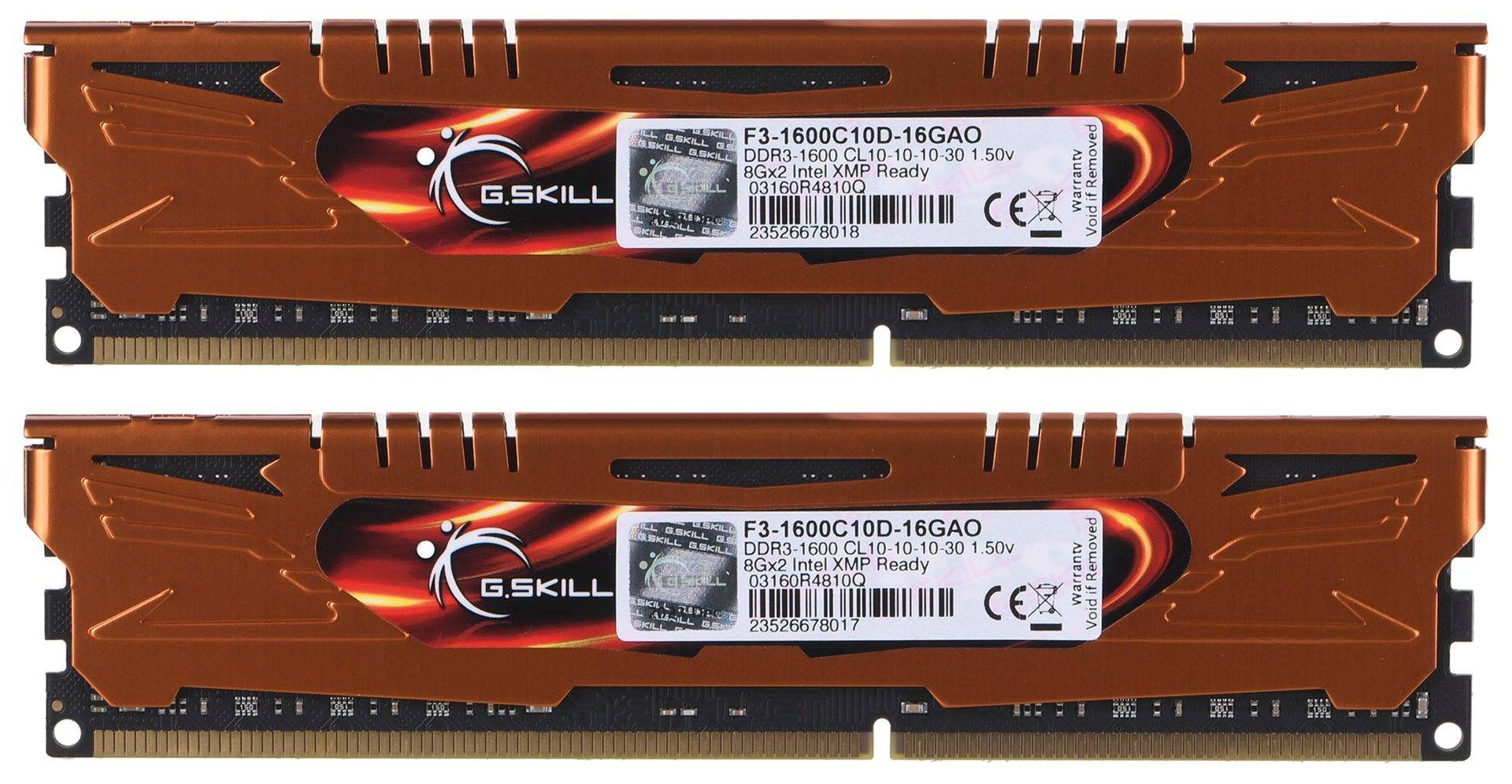 G.SKILL ARES DDR3 2X8GB 1600MHZ CL10 XMP LOW PROFILE F3-1600C10D-16GAO — zdjęcie 3
