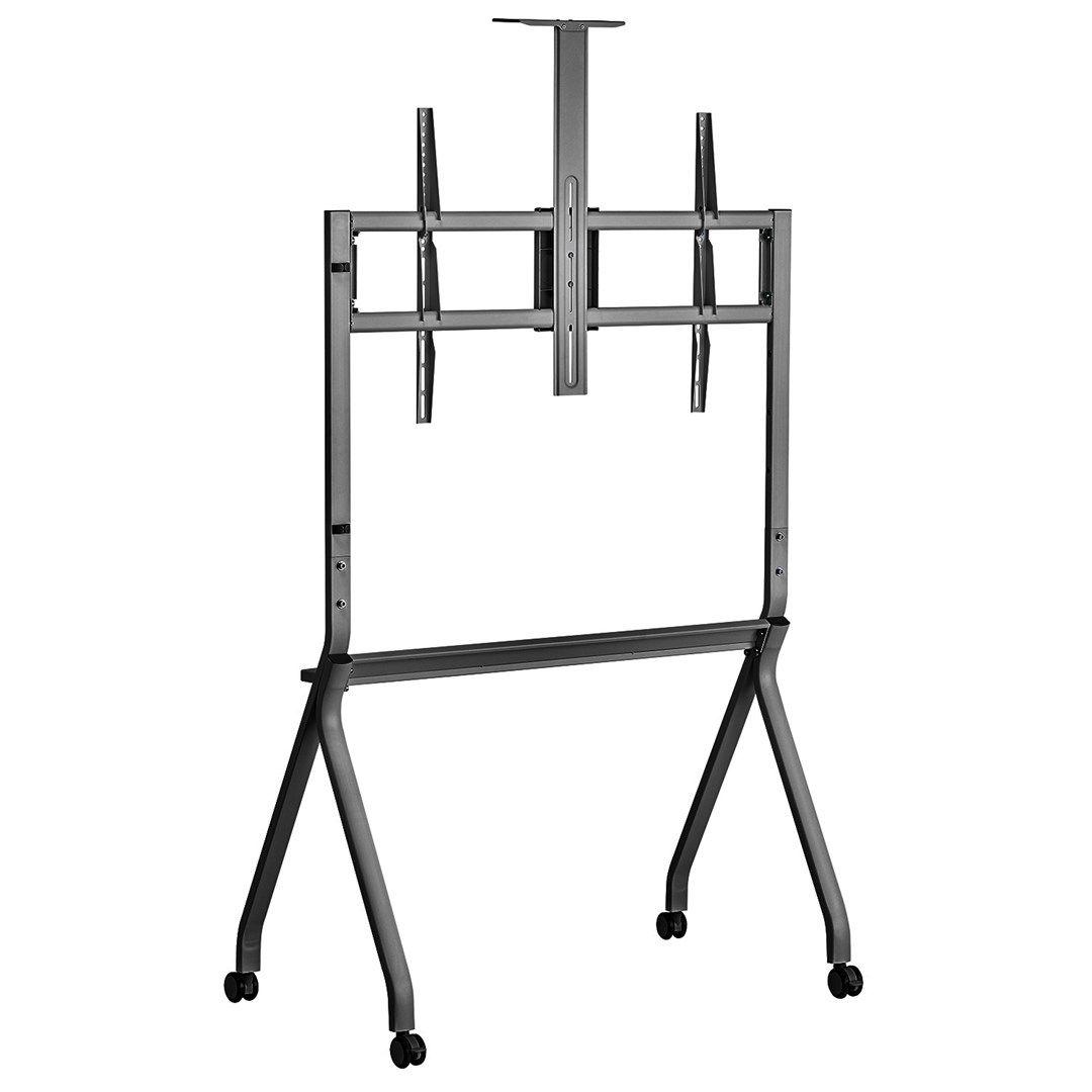 MACLEAN WÓZEK DO TV, PÓŁKA NA KAMERĘ, NA KÓŁKACH, 55-100", MAX. OBCIĄŻENIE 120KG/10KG PÓŁKA, MAX. VESA 900X600 MC-114 B — zdjęcie 4