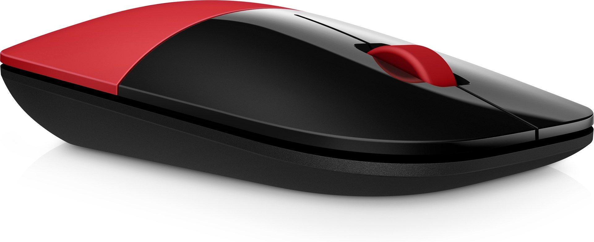 Mysz HP Z3700 Wireless Mouse Red bezprzewodowa czarno-czerwona V0L82AA — zdjęcie 2