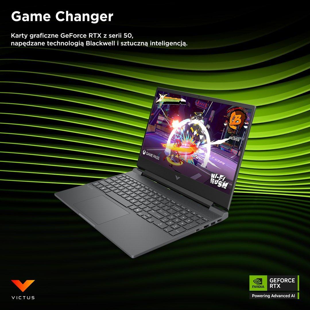 HP Victus 15-fb3231nw Ryzen 7 7445HS 15,6"FHD IPS 144Hz 300nits AG 16GB DDR5 5600 SSD512 RTX4050_6GB Cam 720p 70Wh Win11 Gray 2Y — zdjęcie 14