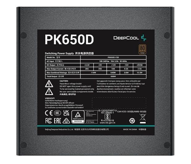 Zasilacz Deepcool PK650D 650W Bronze — zdjęcie 2