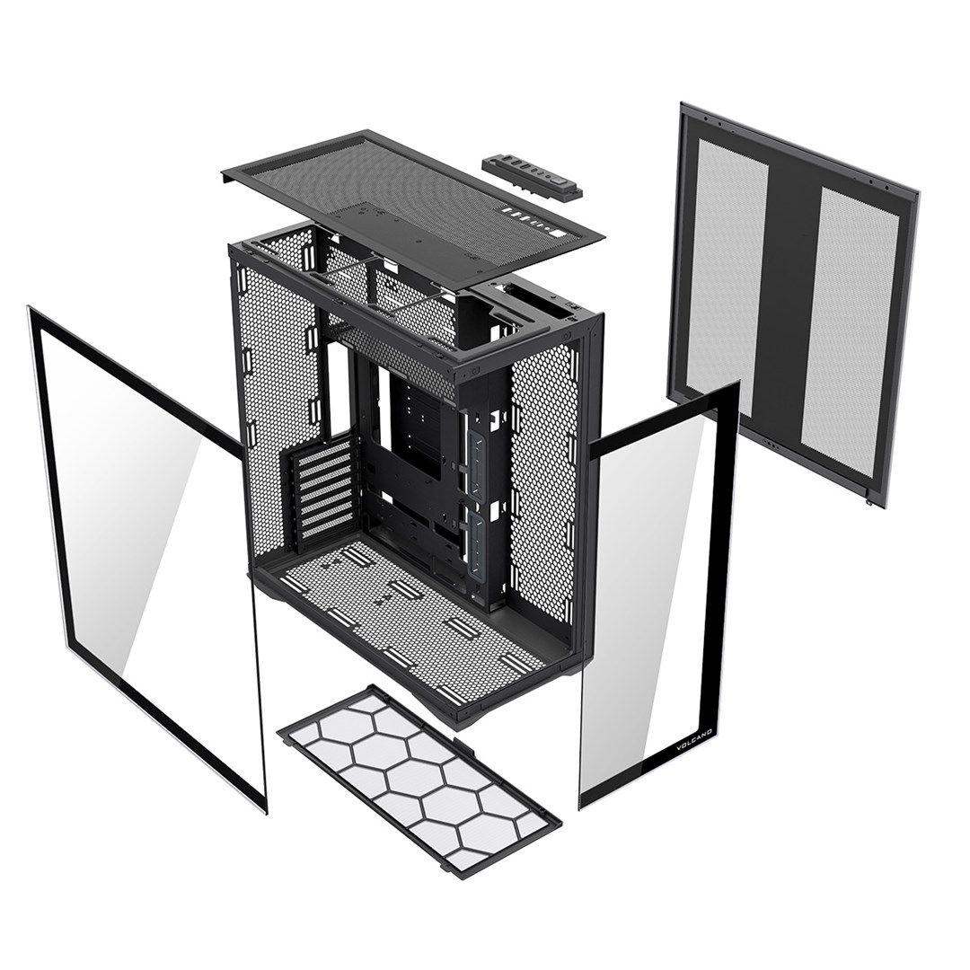 MODECOM OBUDOWA VOLCANO SPACE XL FULL TOWER NF CZARNA — zdjęcie 2