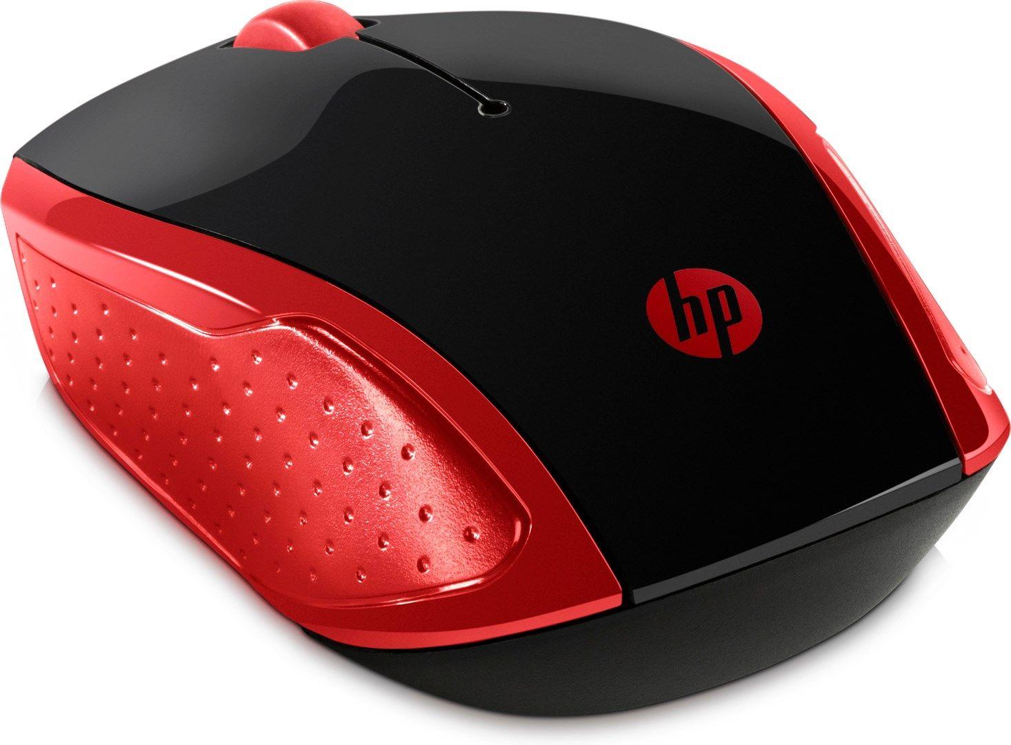 Mysz HP Wireless Mouse 200 Empress Red bezprzewodowa czerwono-czarna 2HU82AA — zdjęcie 2