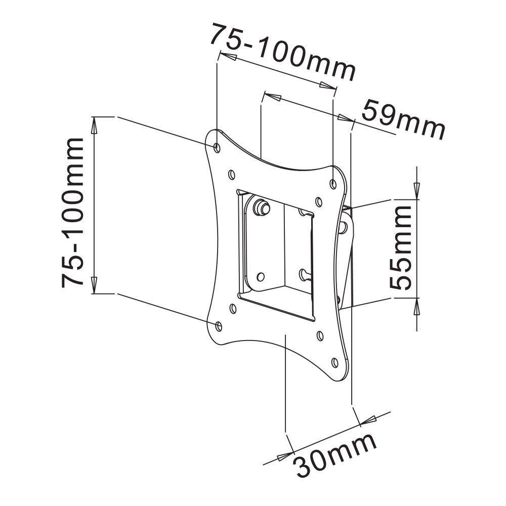 TECHLY UCHWYT ŚCIENNY TV LED/LCD 13-30 CALI 15KG U — zdjęcie 4
