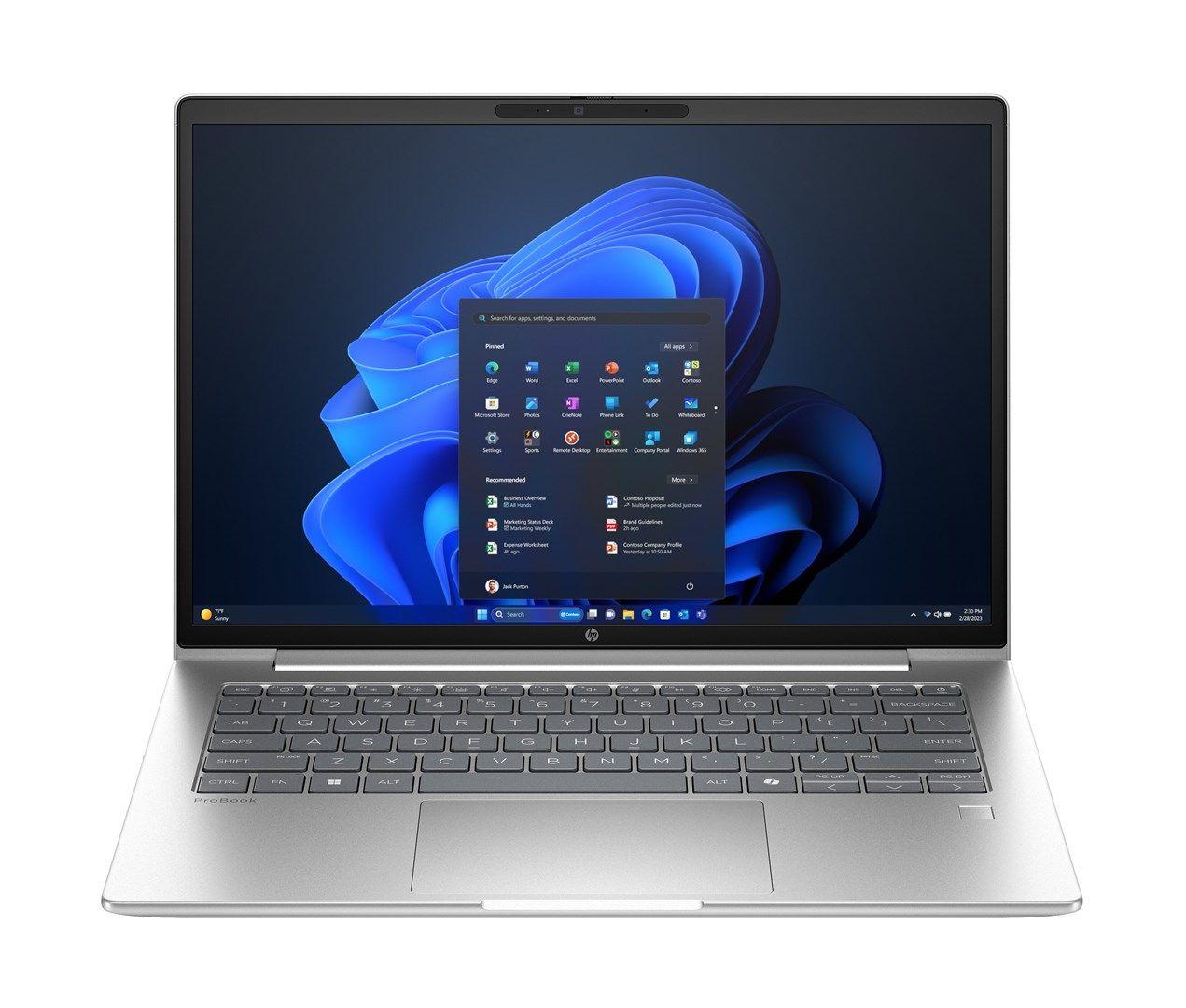 HP ProBook 4 G1A Ryzen 7 250 AI 14"WUXGA 300nits AG 16GB DDR5 5600 SSD512 Radeon 780M Cam1080p  56Wh W11Pro Pike silver 3Y OnSite — zdjęcie 1