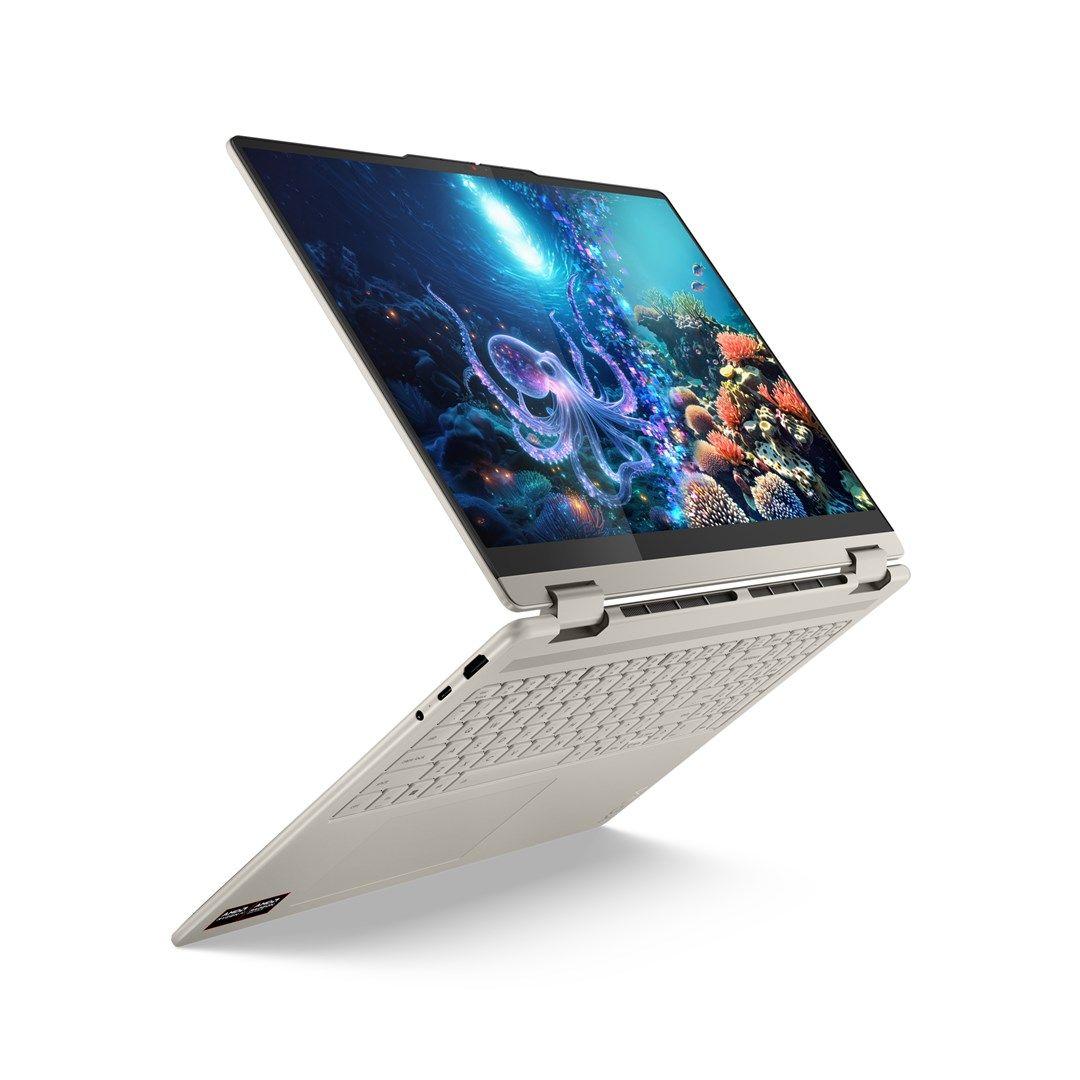 Lenovo Yoga 7 16AKP10 Ryzen AI 7 350 16" 2.8K OLED 500nits Glossy 120Hz 16GB LPDDR5x SSD512 Radeon 860M Graphics 70Wh Win11 Seashell — zdjęcie 9