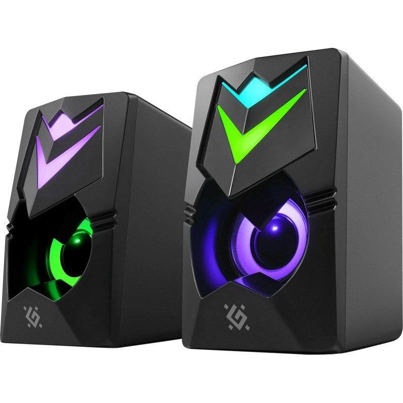 DEFENDER GLOSNIKI PC J4 2.0 6W LED USB CZARNE 65964 — zdjęcie 1
