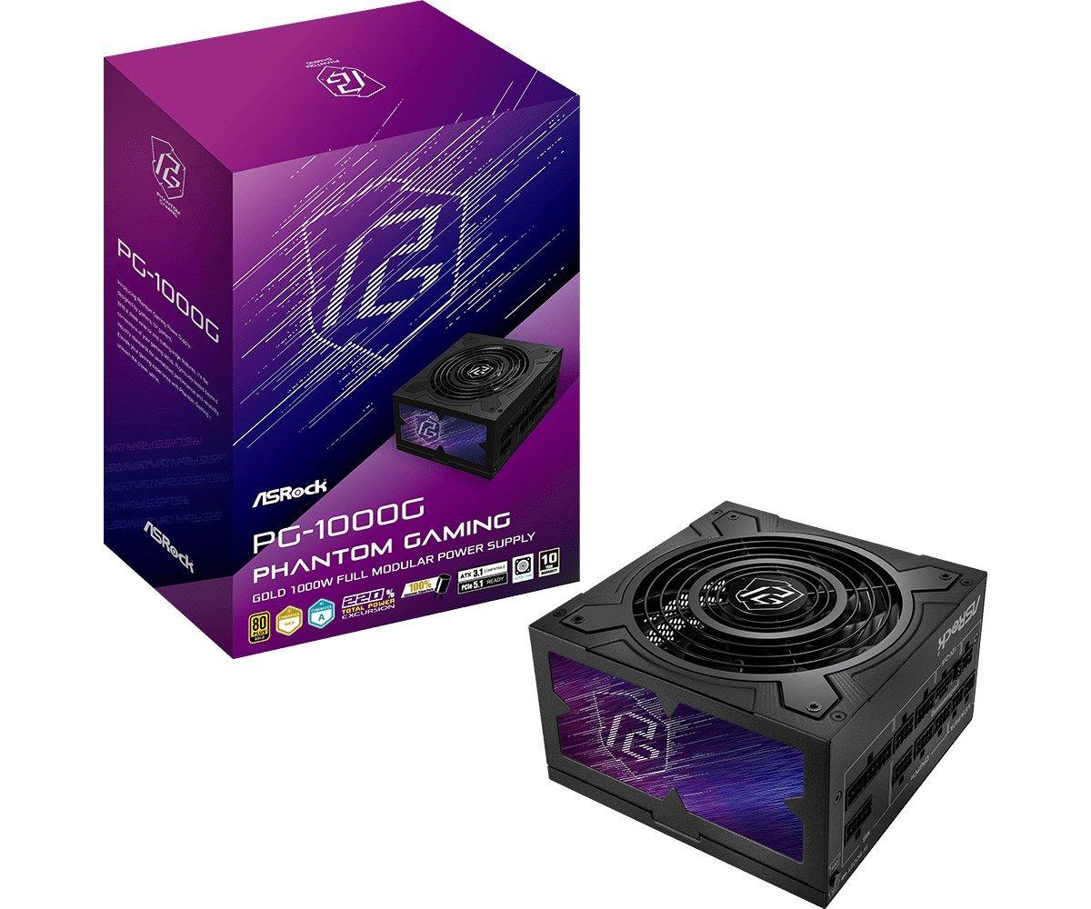 Zasilacz ASRock PHANTOM GAMING 1000W 80 Plus Gold — zdjęcie 1