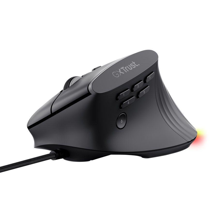Mysz gamingowa TRUST GXT145 REXXA ergo czarna — zdjęcie 2