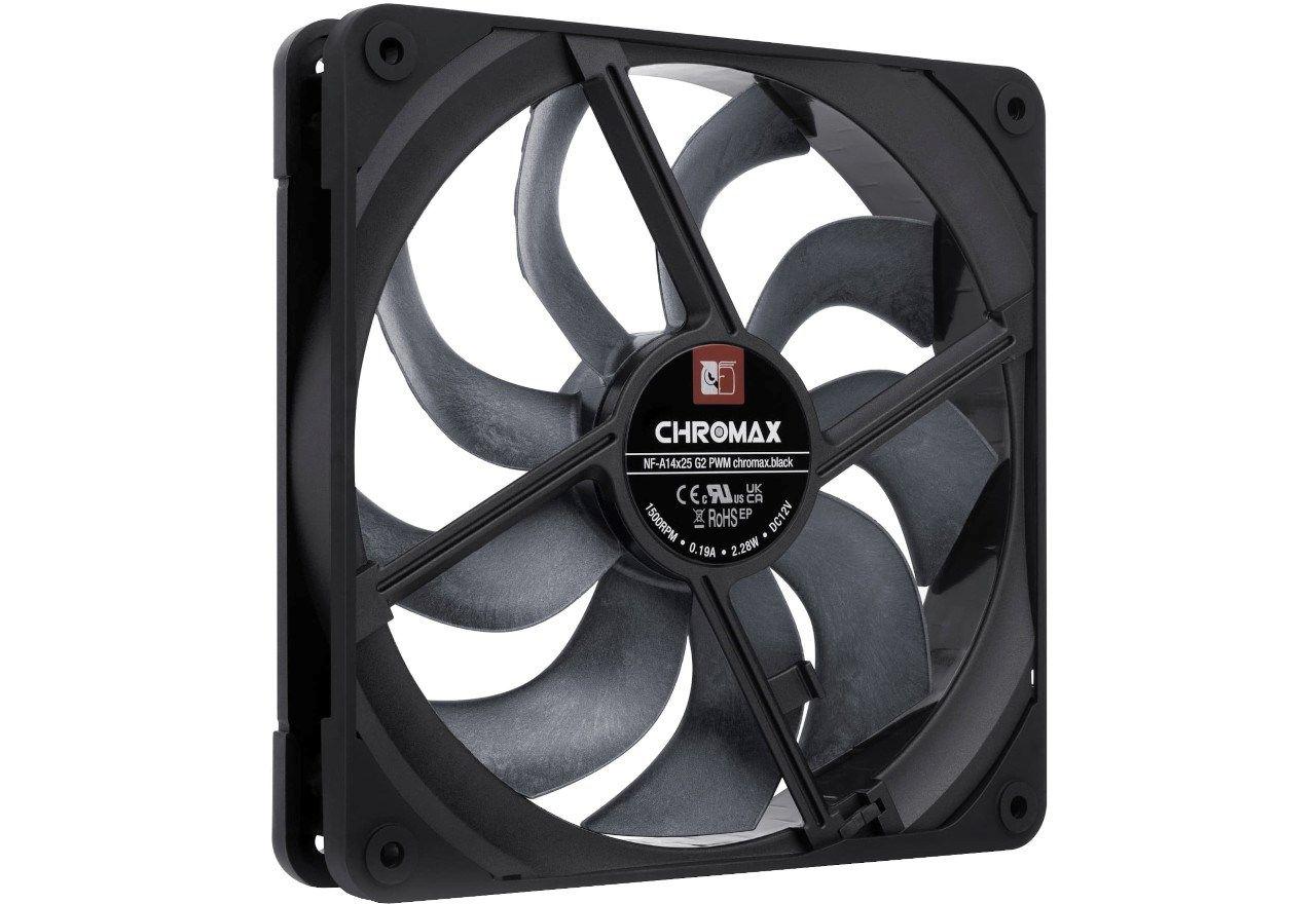 Wentylator NOCTUA 140mm NF-A14x25 G2 PWM chromax black — zdjęcie 2