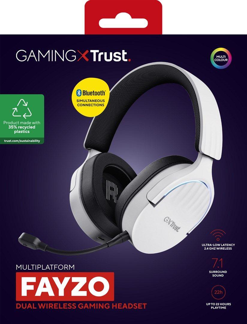 Słuchawki gamingowe Trust GXT 491W FAYZO WIRELESS White — zdjęcie 3