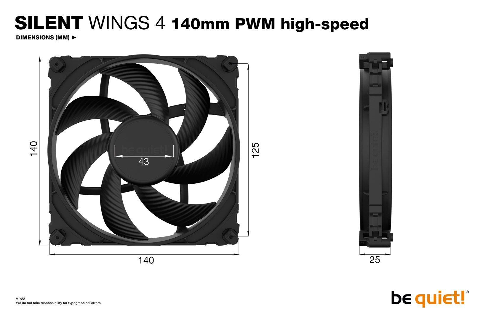 WENTYLATOR BE QUIET! SILENT WINGS 4 140mm PWM HS — zdjęcie 5
