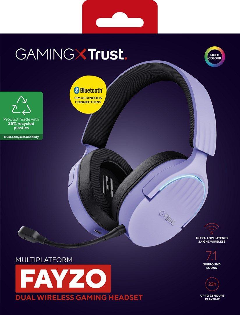 Słuchawki gamingowe Trust GXT 491P FAYZO WIRELESS Purple — zdjęcie 12