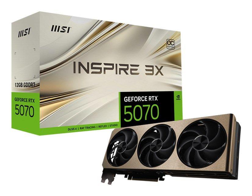 Karta graf. MSI RTX 5070 12G INSPIRE 3X OC — zdjęcie 1