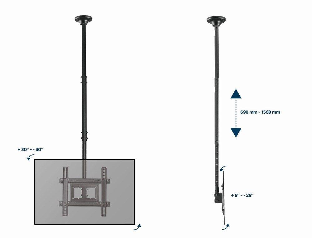 GEMBIRD PEŁNOOBROTOWY UCHWYT SUFITOWY DO TELEWIZORA 32" - 70", VESA MAX 400 X 400MM, DO 50KG — zdjęcie 11