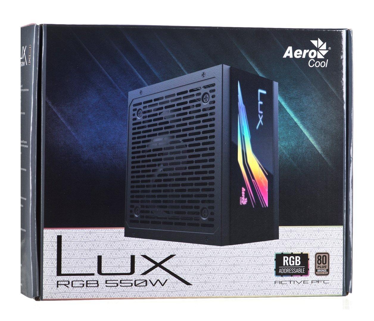 Zasilacz Aerocool LUX AEROPGSLUXRGB-550 (550 W; 120 mm) — zdjęcie 6