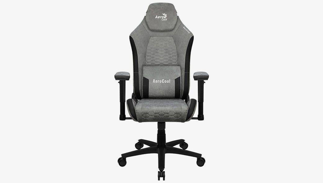 Fotel AEROCOOL CROWN AeroSuede Stone Grey — zdjęcie 3