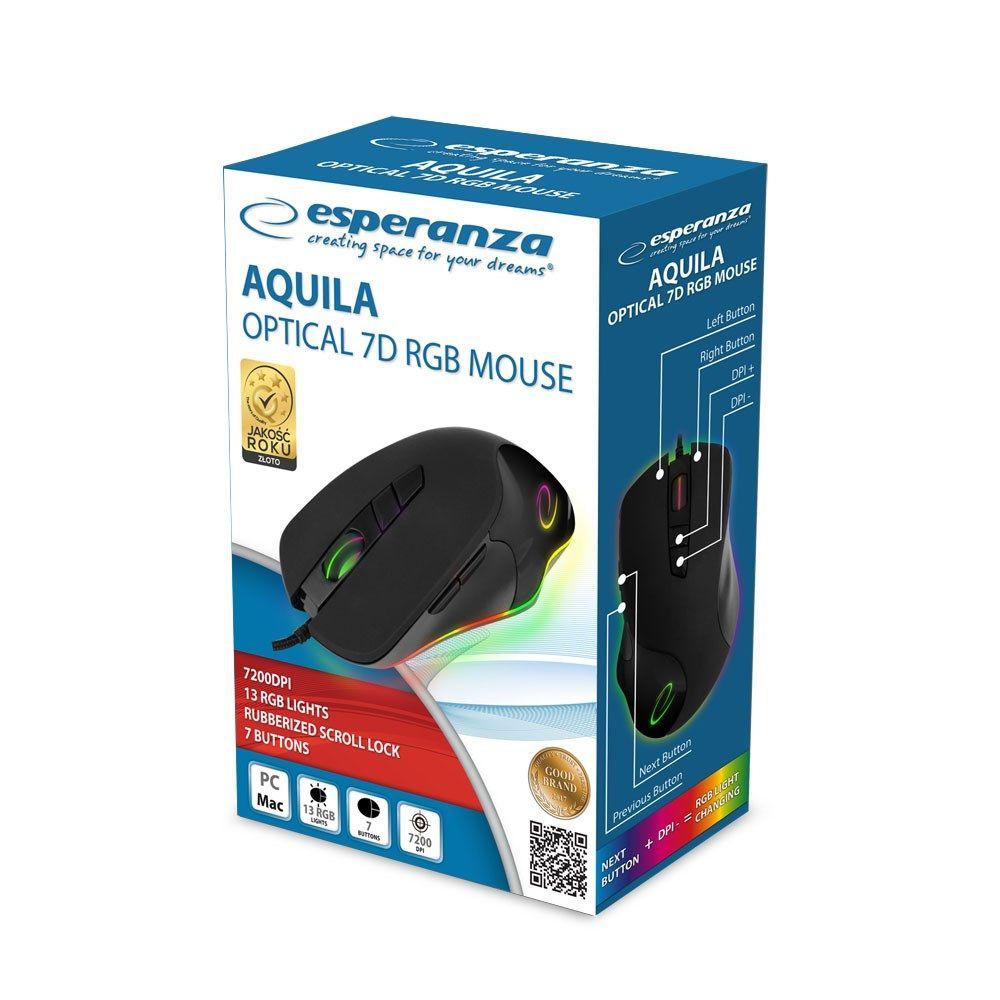 ESPERANZA MYSZ PRZEWODOWA RGB 7D AQUILA EM132 — zdjęcie 3