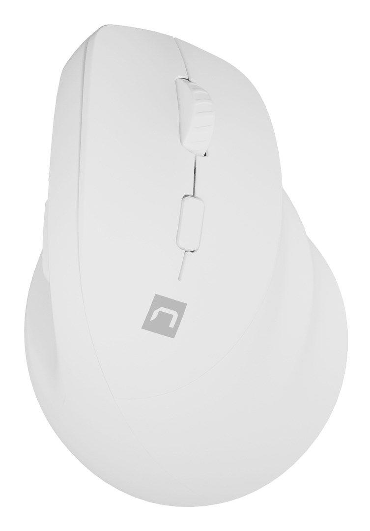 NATEC MYSZ WERTYKALNA CRAKE 2 BEZPRZEWODOWA 2400DPI BT 5.2 +2.4GHZ BIAŁA — zdjęcie 1