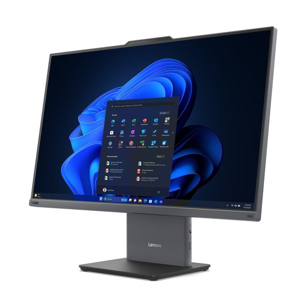 Lenovo ThinkCentre neo 50a 27 Gen 5 i3-1315U 27" FHD IPS AG 300nits 8GB DDR5 5200 SSD512 Intel UHD Graphics NoOS Luna Grey 2Y — zdjęcie 2