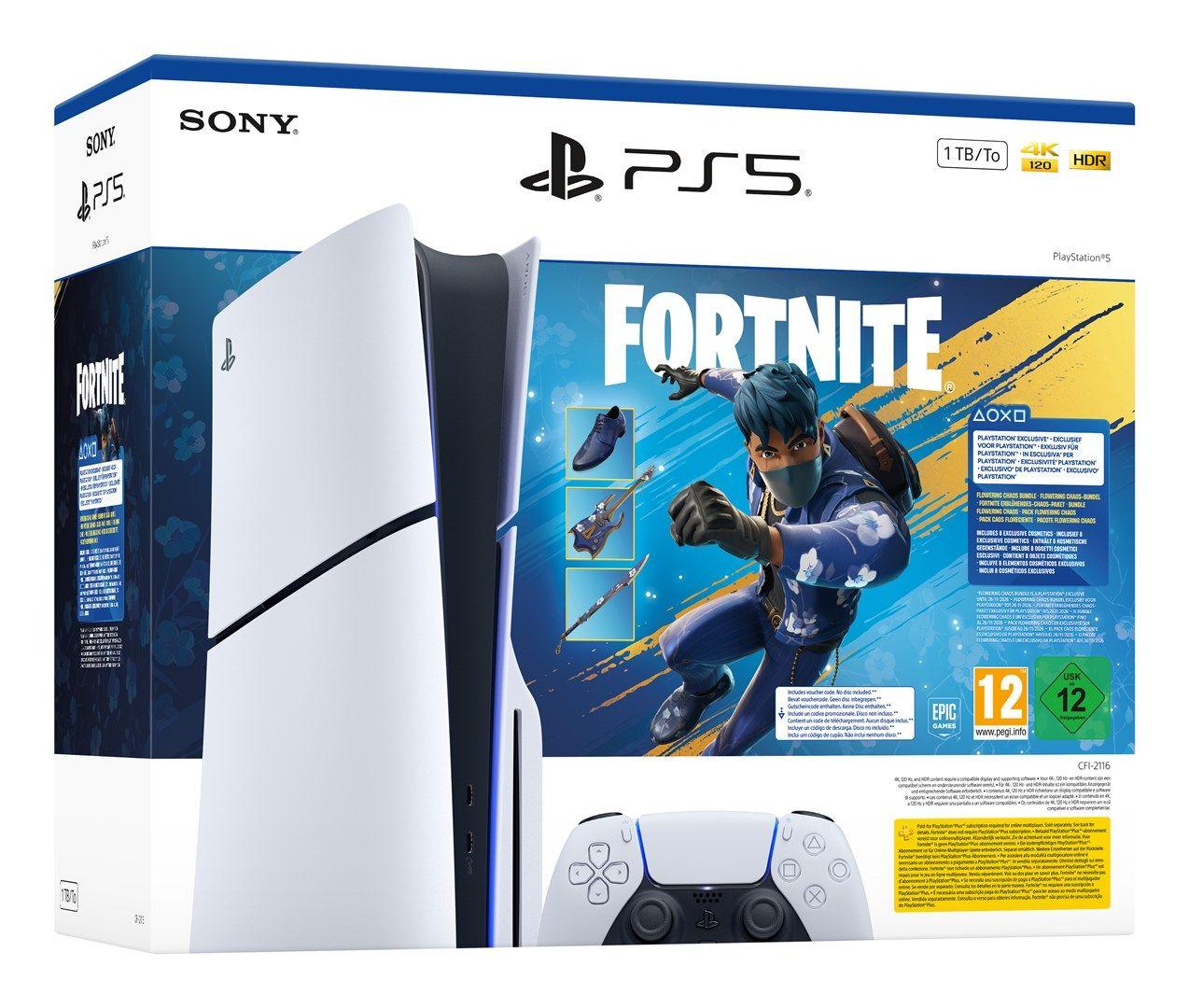 PlayStation 5 Slim + Fortnite Rozkwitający Chaos — zdjęcie 4