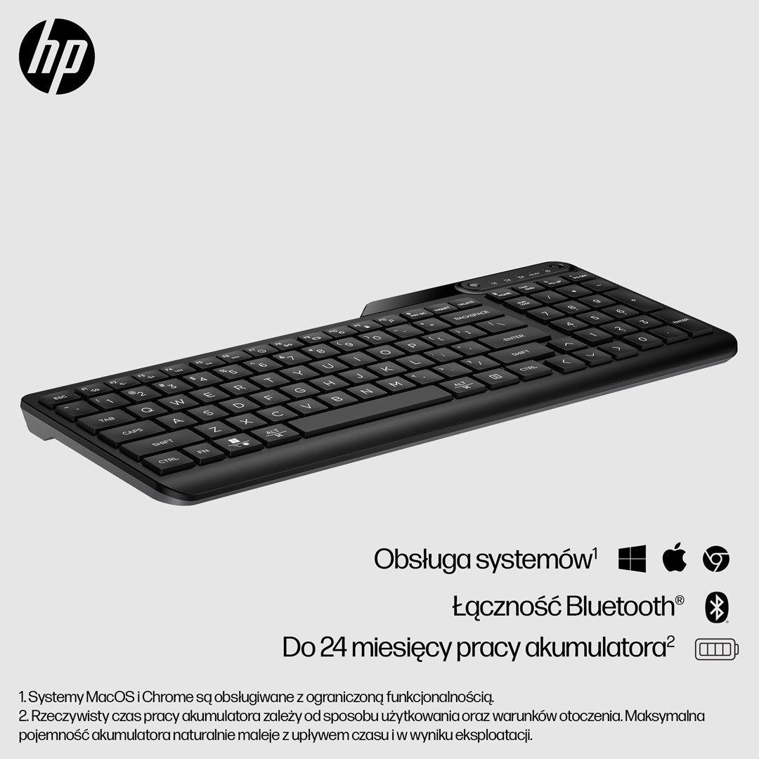 Klawiatura HP 460 Multi-Device Bluetooth Keyboard bezprzewodowa czarna 7N7B8AA — zdjęcie 6