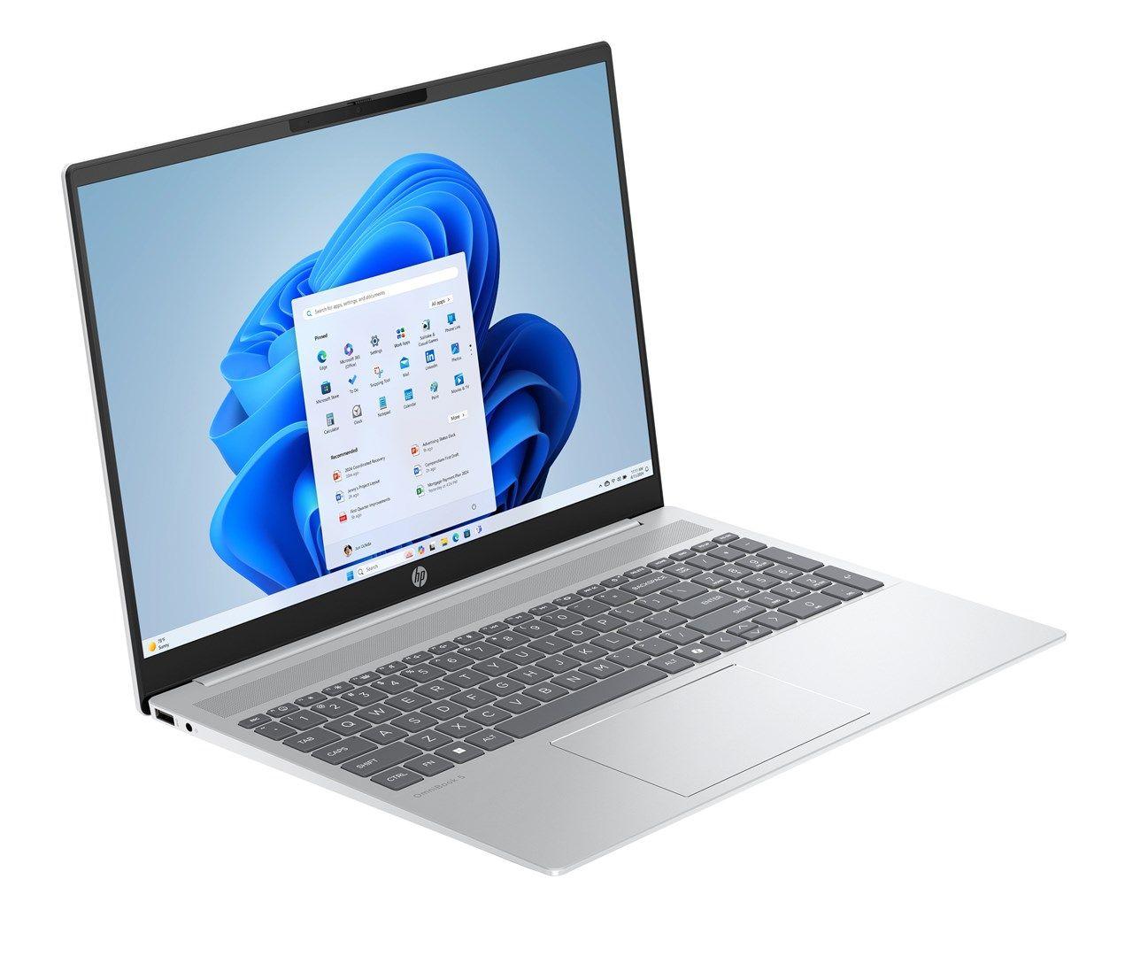 HP OmniBook 5 16-af1072nw Ultra 5 225U 16.0"2K IPS 300nits AG 16GB LPDDR5X SSD512 Arc Cam1080p 59Wh NoOS Glacier Silver 2Y — zdjęcie 2