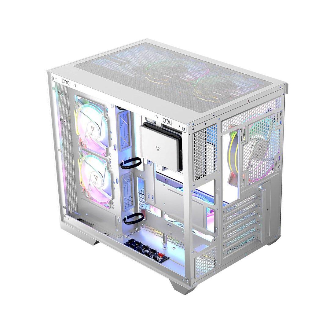 MODECOM OBUDOWA VOLCNO PANORAMA APEX ARGB 3F MIDI WHITE — zdjęcie 15