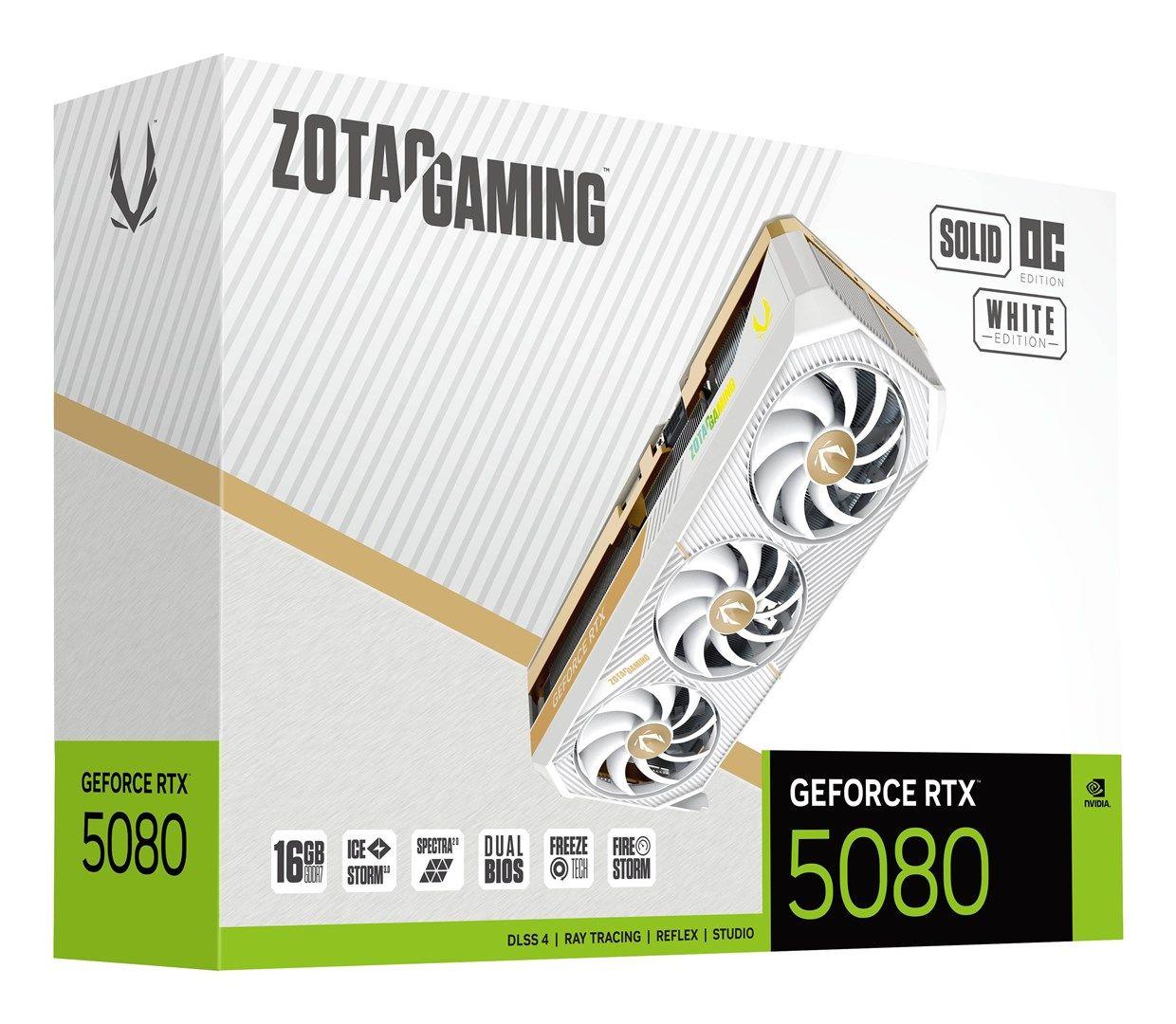 Karta graficzna ZOTAC GAMING GeForce RTX 5080 SOLID OC 16GB White — zdjęcie 6