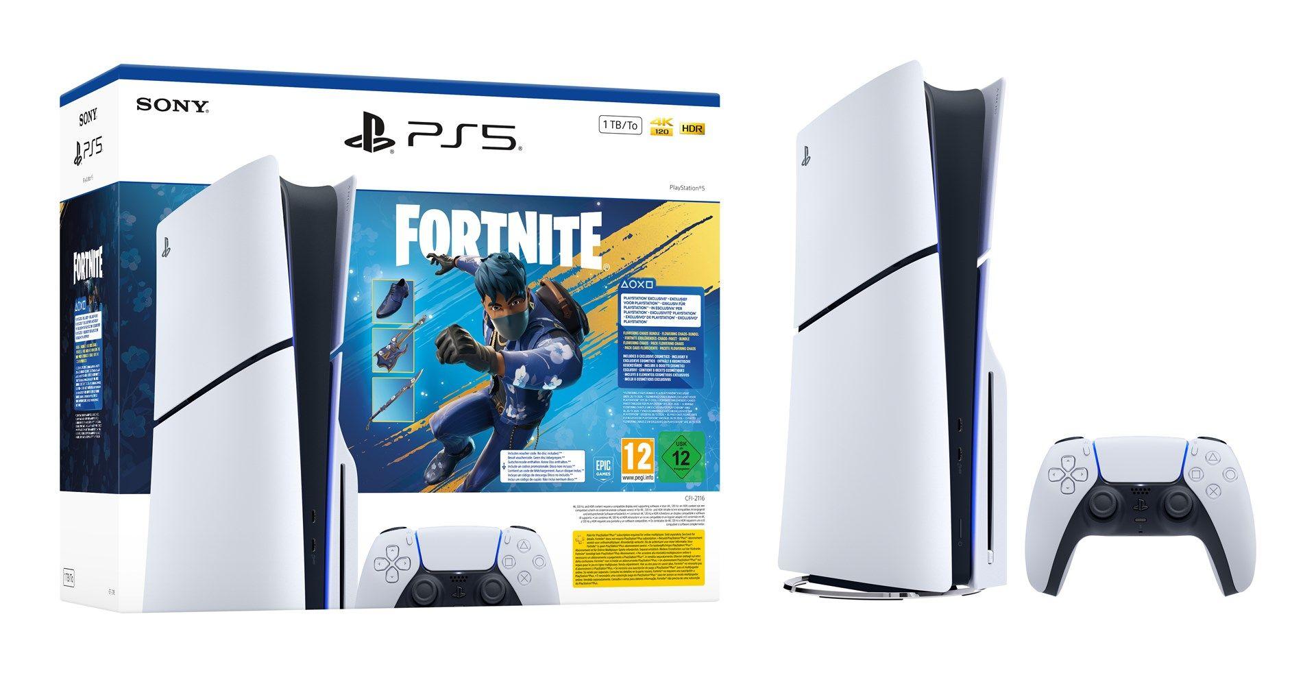 PlayStation 5 Slim + Fortnite Rozkwitający Chaos — zdjęcie 3